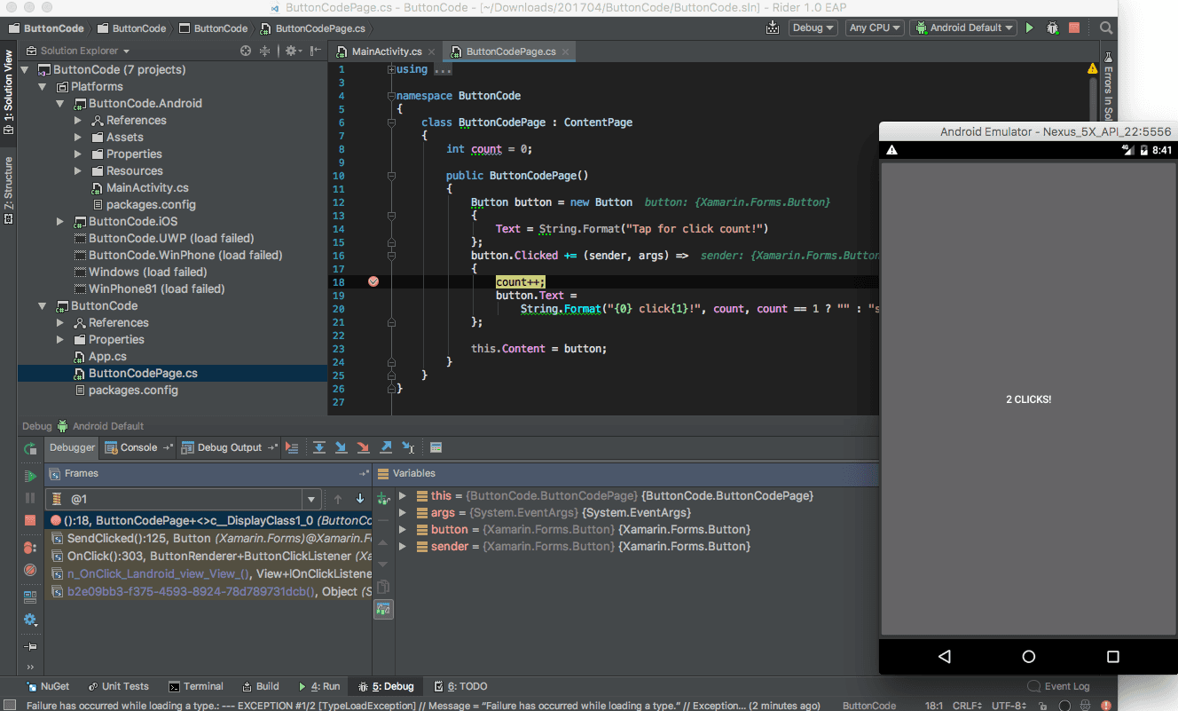 rider supports xamarin android project 01